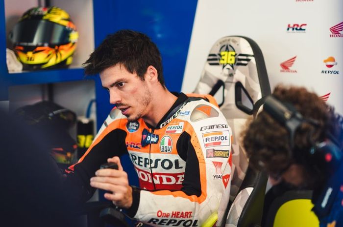 Pembalap Repsol Honda, Joan Mir, saat mengikuti tes tengah musim MotoGP 2024 di Sirkuit Mugello, Toscana, Italia, 3 Juni 2024. 