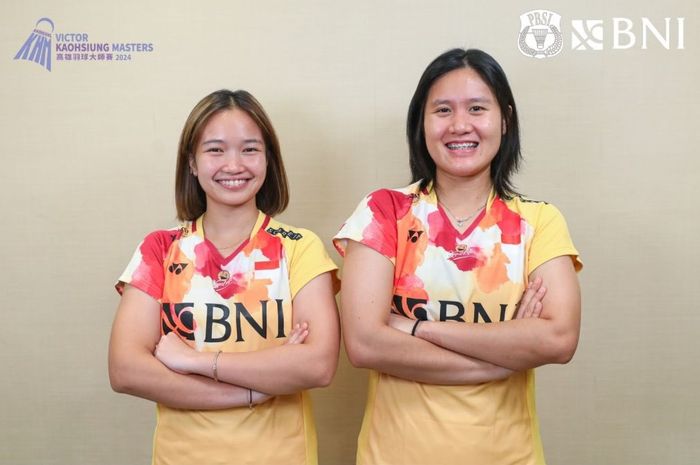 Ganda putri Indonesia, Rachel Allessya Rose dan Lanny Tria Mayasari. Lanny/Rachel menjalani debut sebagai pasangan di turnamen individu pada Kaohsiung Masters 2024.