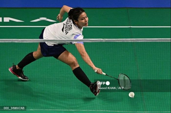 Tunggal putri Indonesia, Komang Ayu Cahya Dewi, saat tampil pada Australian Open 2024