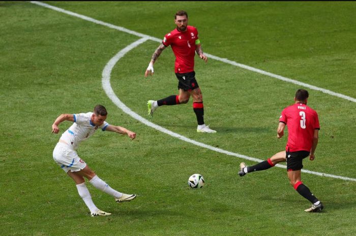 Suasana pertandingan kedua Grup F Euro 2024 antara Timnas Republik Ceko melawan Timnas Georgia.