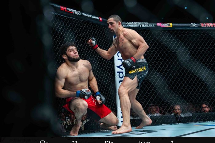  Ikram Aliskerov berakhir di-KO oleh Robert Whittaker di UFC Saudi Arabia