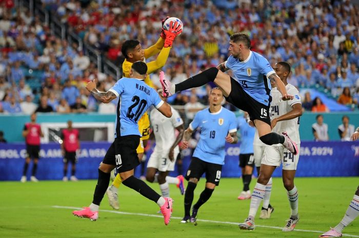 Timnas Uruguay berduel melawan Panama pada matchday 1 Grup C Copa America 2024 di Hard Rock Stadium, Minggu (23/6/2024).