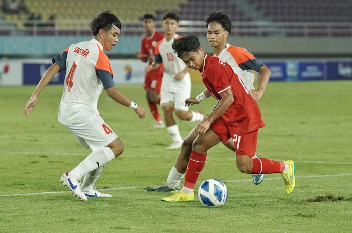 Timnas U-16 Indonesia Vs Filipina di Stadion Manahan, Solo, Senin (24/6/2024).