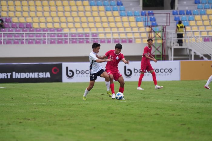 Singapura vs Laos pada laga kedua Grup A ASEAN Cup U-16 2024 di Stadion Manahan Solo, Jawa Tengah, Senin (24/6/2024).