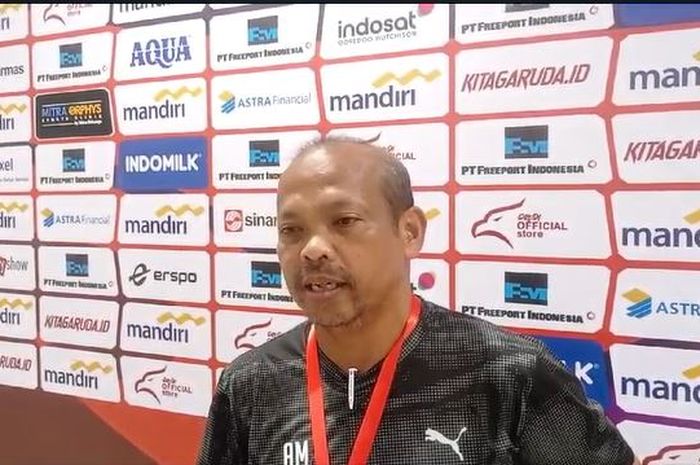 Pelatih Brunei Darussalam, Muhammad Ali Mustafa, saat ditemui di mixed zone Stadion Sriwedari, Solo, usai laga lawan Myanmar di ASEAN Cup U-16 2024, Selasa (25/6/2024).