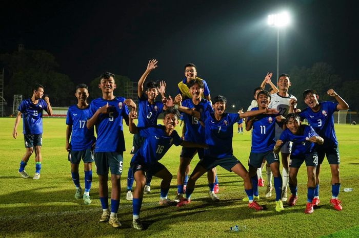 Timnas U-16 Kamboja bermain imbang 1-1 menghadapi Timnas U-16 Vietnam di laga kedua Grup B ASEAN Cup U-16 2024.