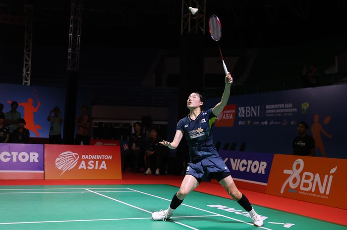 Kim Min-sun, pemain bulutangkis Korea di partai final Beregu pada nomor Tunggal Putri pada Kejuaraan Asia Junior 2024 di GOR Among Rogo Yogyakarta, Selasa, 2 Juli 2024.