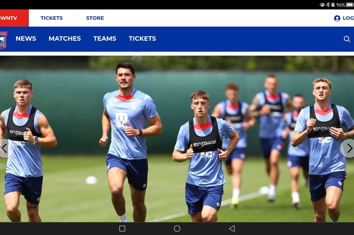 Elkan Baggott dalam sesi latihan perdana Ipswich Town