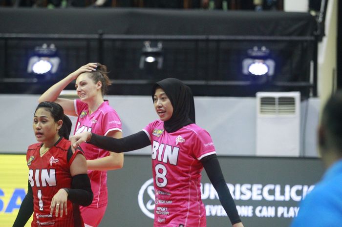 Pebola voli putri, Megawati Hangestri Pertiwi pada final four Proliga 2024 di GOR Bung Tomo, Surabaya, Kamis (4/7/2024).