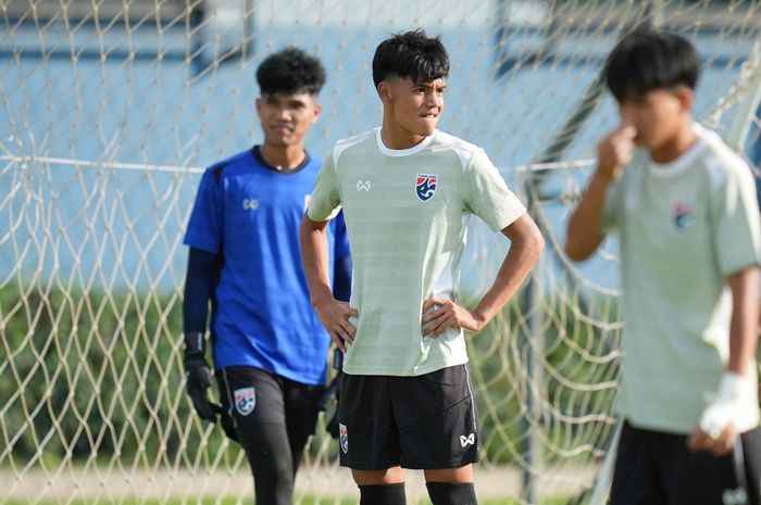 Timnas U-19 Thailand menjalani sesi latihan jelang ASEAN Cup U-19 2024.