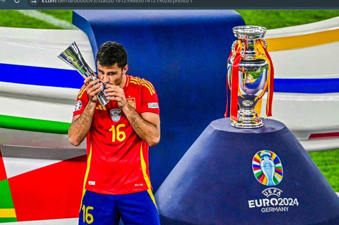 Rodri dinilai wajib memenangkan Ballon d'Or setelah berhasil membawa Timnas Spanyol juara dan menjadi Pemain Terbaik EURO 2024.