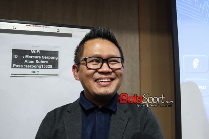 Direktur Operasional PT LIB (Liga Indonesia Baru), Asep Saputra, saat ditemui awak media di Mercure Hotel Serpong, Tangerang, Banten, 17 Juni 2024.