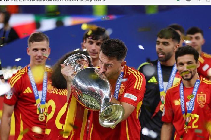 Bek Al Nassr, Aymeric Laporte, menjuarai Euro 2024 bersama Timnas Spanyol.