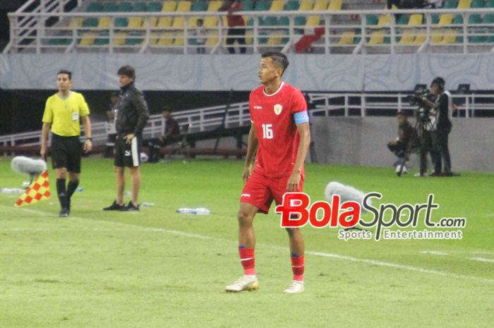 Kapten Timnas U-19 Indonesia, Dony Tri Pamungkas di Stadion Gelora Bung Tomo, Surabaya, Jawa Timur, Rabu (17/7/2024) malam.