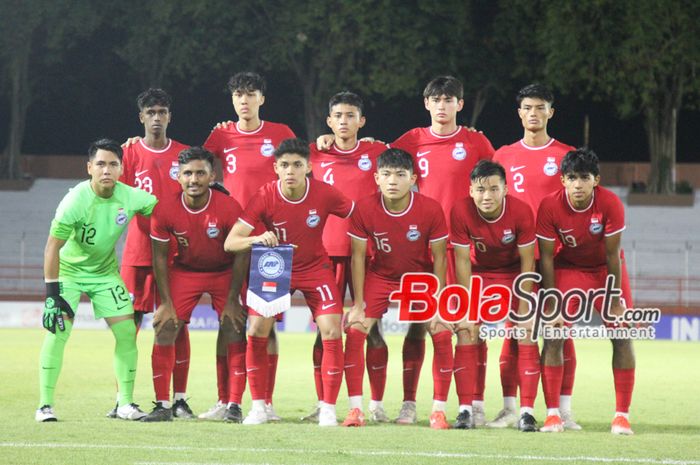 Skuad Timnas U-19 Singapura yang bertanding pada turnamen ASEAN Cup U-19 2024.