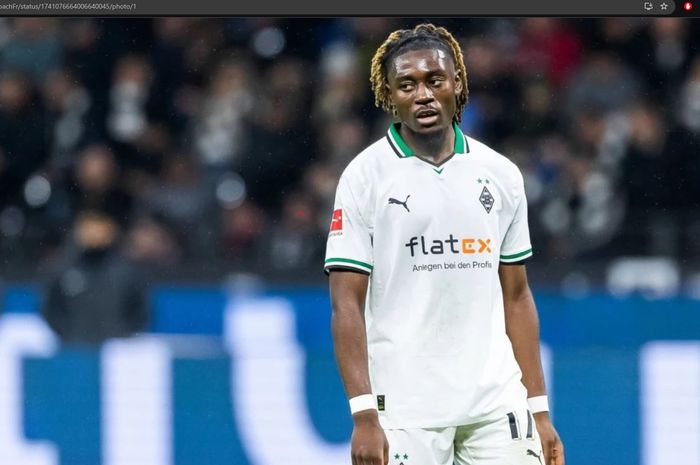 Gelandang Borussia Moenchengladbach, Manu Kone, kembali masuk incaran AC Milan.