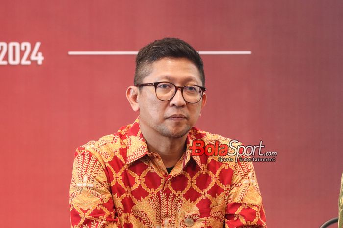 Direktur Persija Jakarta, Mohamad Prapanca, saat hadir dalam sesi jumpa pers di Persija Store, Kuningan, Jakarta, Rabu (31/7/2024).