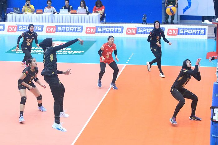 Aksi para pemain Indonesia ketika melawan Filipina pada laga terakhir SEA V League 2024 putaran I, Minggu (4/8/2024) di Vinch Puch, Vietnam