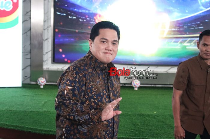 Ketua Umum PSSI, Erick Thohir, saat ditemui di BRI Center, Sudirman, Jakarta, Selasa (6/8/2024).