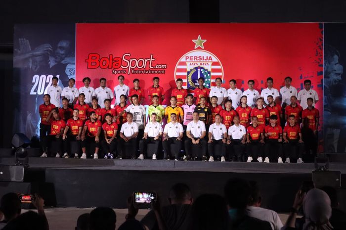 Acara launching Persija Jakarta di Jakarta International Stadium, Jakarta Utara, Rabu (7/8/2024).