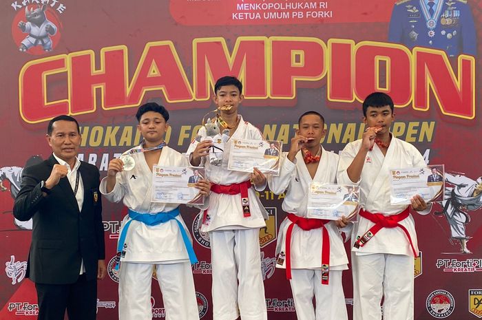 Mereka bertarung untuk mendapatkan trofi bertajuk Piala ketua Umum PB FORKI Shokaido Fortis National Open Karate Championship Series 1 2024.