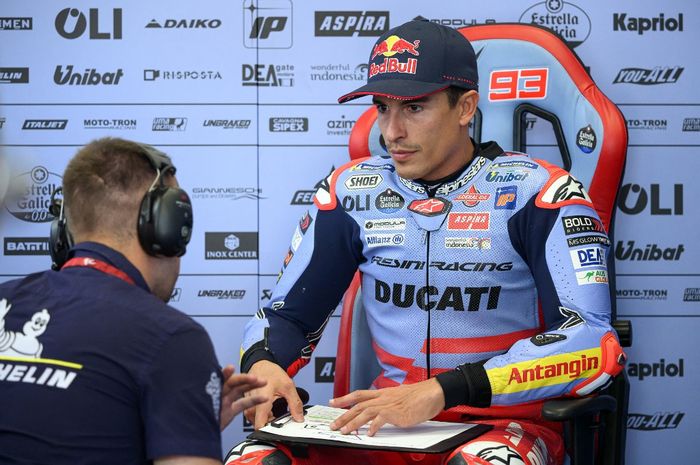 Pembalap Gresini, Marc Marquez, pada sesi practice MotoGP Austria 2024 di Red Bull Ring, Jumat (16/8/2024).