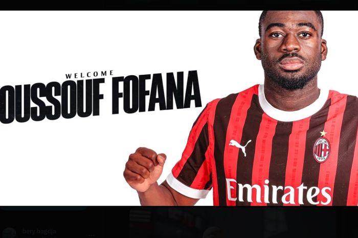 AC Milan meresmikan transfer Youssouf Fofana dari AS Monaco pada Sabtu (17/8/2024).