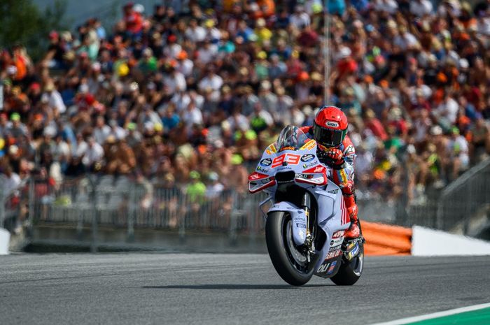 Pembalap Gresini, Marc Marquez, pada sprint race MotoGP Austria 2024 di Red Bull Ring, Sabtu (17/8/2024).