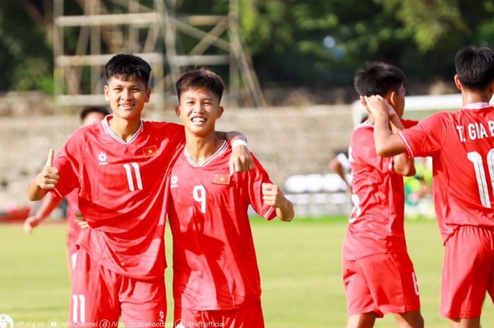 Timnas U-16 Vietnam mengalahkan Jepang di turnamen yang digelar di China, Selasa (20/8/2024).