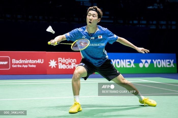 Tunggal putra Jepang, Kanta Tsuneyama, saat tampil di French Open 2024, di Porte de La Chapelle Arena, Paris, Prancis, 5 Maret 2024.