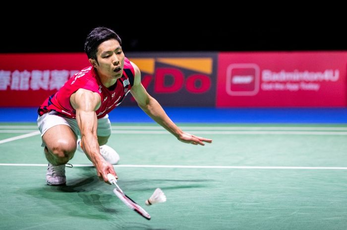 Pebulu tangkis tunggal putra Taiwan, Chou Tien Chen, pada semifinal Japan Open 2024 di Yokohama Arena, Sabtu (24/8/2024).