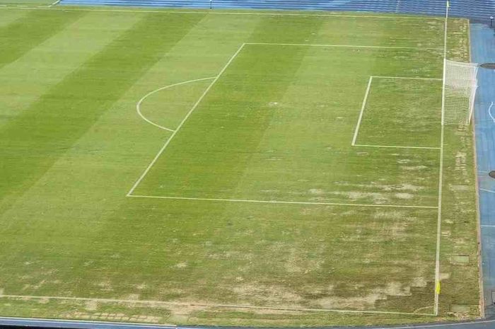 Kondisi lapangan Stadion Nasional Bukit Jalil di hari final Piala FA Malaysia pada Sabtu (24/8/2024).