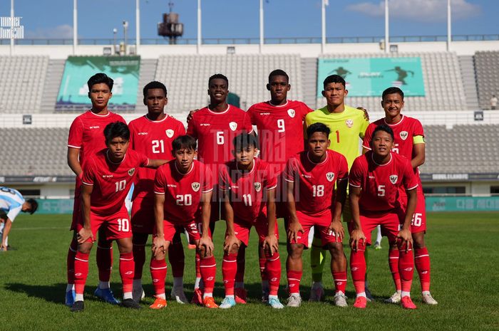 Skuad Timnas U-20 Indonesia saat jumpa Argentina di Seoul On Earth Us 2024