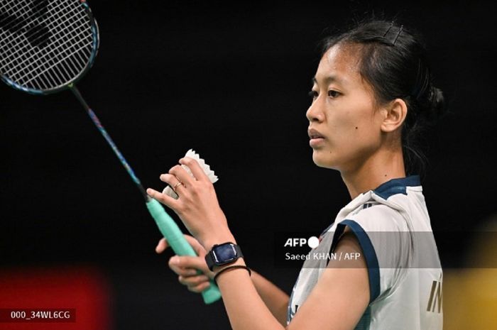 Tunggal putri Indonesia, Putri Kusuma Wardani saat tampil di perempat final Australian Open 2024, 14 Juni 2024.