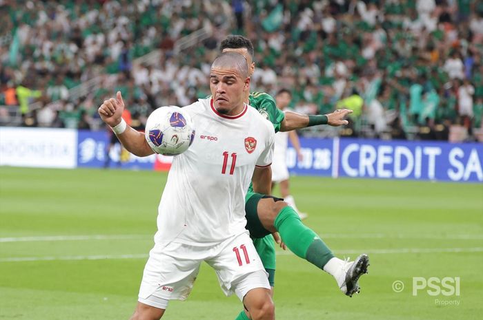 Ragnar Oratmangoen saat membela timnas Indonesia vs Arab Saudi