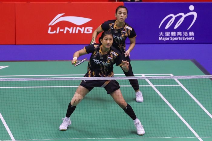 Aksi ganda putri Indonesia, Febriana Dwipuji Kusuma/Amalia Cahaya Pratiwi pada babak 32 besar Hong Kong Open 2024 di Hong Kong Coliseum, Kowloon, Hong Kong, Rabu (11/9/2024).