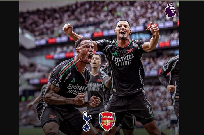 Arsenal setia membuntuti Man City di posisi dua teratas klasemen Liga Inggris usai mengalahkan Tottenham Hotspur pada laga pekan keempat di Tottenham Stadium (15/9/2024).