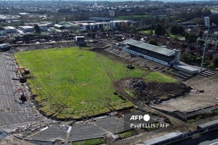 Kondisi Stadion Casement Park di Belfast, Irlandia Utara, pada 19 Maret 2024.