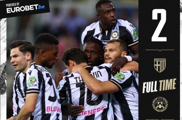 Udinese menang comeback atas Parma untuk naik ke puncak klasemen Liga Italia, Senin (16/9/2024).