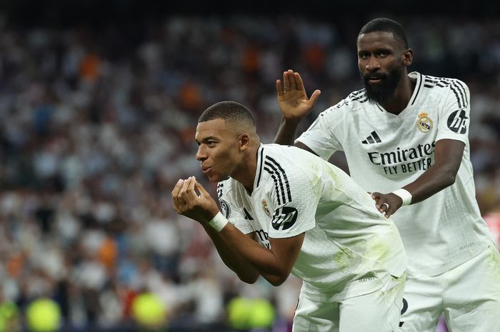 Gol Kylian Mbappe dalam debutnya di Liga Champions bersama Real Madrid membantu klubnya menang atas Stuttgart di Santiago Bernabeu (17/9/2024).