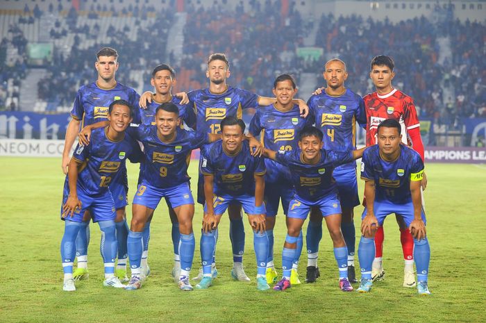 Skuad Persib Bandung pada laga perdana AFC Champions League 2 lawan Port FC di Stadion Si Jalak Harupat, Kabupaten Bandung, Kamis (19/9/2024) malam WIB