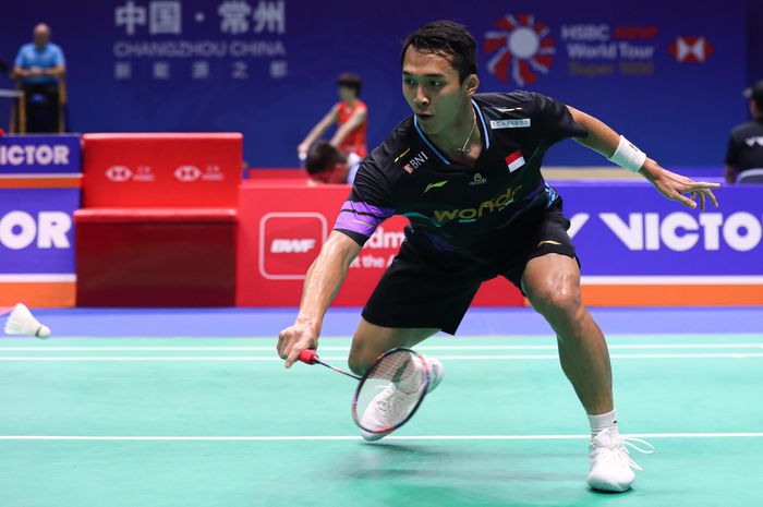 Aksi tunggal putra Indonesia, Jonatan Christie pada babak perempat final China Open 2024