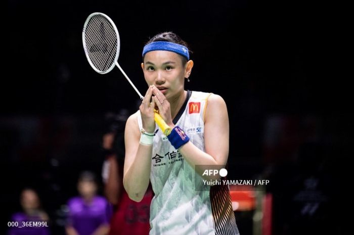 Tunggal putri Taiwan, Tai Tzu Ying saat tampil di perempat final Japan Open 2024 di Yokohama Arena, Kanagwa, Jepang, Jumat (23/8/2024). 