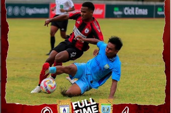 Suasana laga Liga 2 pada Rabu (25/9/2024), Persipura Jayapura kalah 0-1 dari Persela Lamongan di Stadion Mandala, Jayapura.