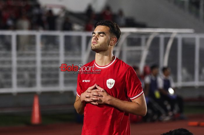 Jens Raven sedang melakukan selebrasi seusai mencetak gol dalam laga Kualifikasi Piala Asia U-20 2025 antara timnas U-20 Indonesia versus timnas U-20 Yaman di Stadion Madya, Senayan, Jakarta, Minggu (29/9/2024) malam.