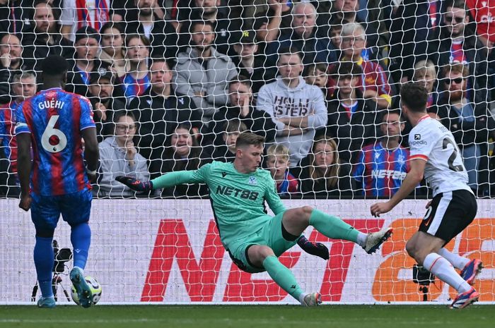 Diogo Jota berhasil mencetak gol untuk Liverpool ke gawang Crystal Palace di Stadion Selhurst Park pada matchweek 7 Liga Inggris 2024-2025, Sabtu (6/10/2024).