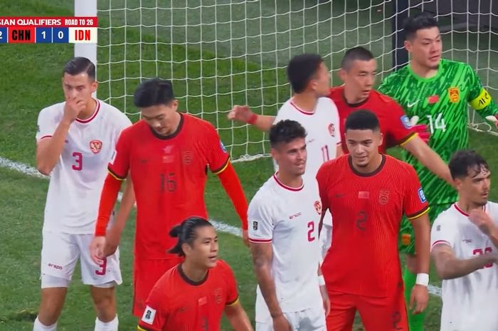 Suasana pertandingan antara timnas Indonesia vs China matchday keempat Grup C Putaran Ketiga Kualifikasi Piala Dunia 2026 di Stadion Qingdao Youth Football, Selasa (15/10/2024).