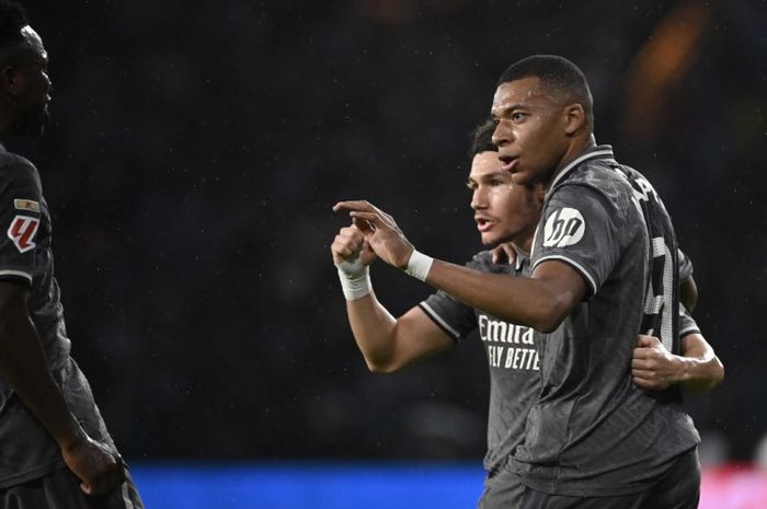 Kylian Mbappe mencetak gol saat Real Madrid mengalahlan Celta Vigo pada lanjutan Liga Spanyol 2024-2025.