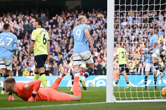 Manchester City berhasil menumbangkan tim zona degradasi, Southampton, dengan skor tipis di Liga Inggris 2024-2025 berkat Erling Haaland.