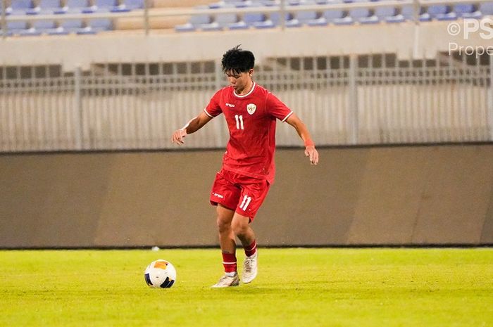 Lucas Lee saat timnas U-17 Indonesia menang 10-0 atas Kepulauan Mariana Utara, Jumat (25/10/2025).